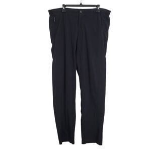Paskho Black Lightweight Pants‎ Sz XL Nylon Stretch Zip Pockets Travel Hiking